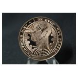 1oz .999 Bitcoin Solid Copper Coin