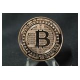 1oz .999 Bitcoin Solid Copper Coin