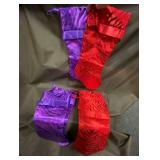 Lot of Six Satin Like Christmas Stockings  20"