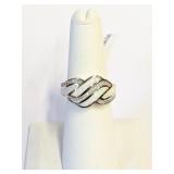 .925 Silver White Opal Ring Sz 7     CN