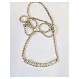 .925 Silver Chain and CZ Pendant  T