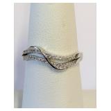 .925 Silver CZ Ring Sz 7   A