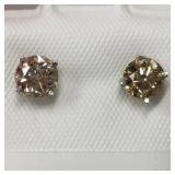 14K White Gold Diamond (0.82ct) Earrings