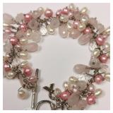 Silver Pearl  Bracelet ~length 7.5"