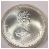 Silver Montreal Olympiade 5 Dollars Coin