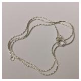 Silver  Chain (~length 14inches) (~weight 2.1g)