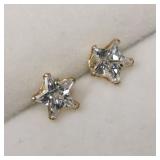 10K Yellow Gold Cubic Zirconia  Earrings