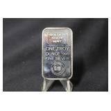 1oz .999 Pure Silver Bar