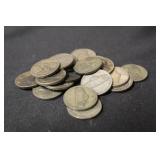 Lot of 20 Silver War Nickels