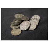 Lot of 20 Silver War Nickels