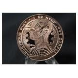 1oz .999 Bitcoin Solid Copper Coin