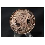 1oz .999 Bitcoin Solid Copper Coin