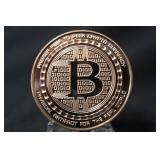 1oz .999 Bitcoin Solid Copper Coin