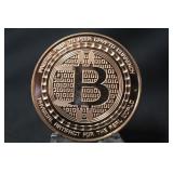 1oz .999 Bitcoin Solid Copper Coin