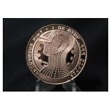1oz .999 Bitcoin Solid Copper Coin