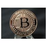 1oz .999 Bitcoin Solid Copper Coin