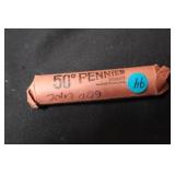 Roll of Uncirculated 1960-D Lincoln Cents