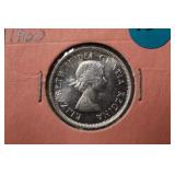 1960 Canadian Silver Quarter