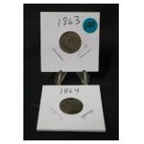 Lot of 2 Indian Head Cents Better Dates