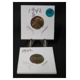 Lot of 2 Excellent Wheat Cents