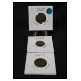 Lot of 3 Better Date Indian Head Cents