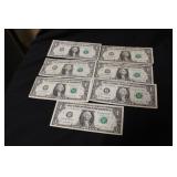 Lot of 7 $1 Dollar Star Notes