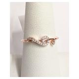 .925 Silver/RGP Music Treble Clef Ring Sz 8   A