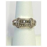 Sterling Silver Ring & Marcasite Size 7  5.2g  R