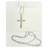 Sterling Cross on 18" Chain  5.5g  R