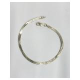 .925 Silver 7" Serpentine Bracelet  3g   A