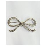 Silver Bow Brooch 7.3g    E