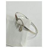 .925 Silver Bracelet With Dangling  Heart 5.5g   R
