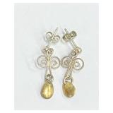 Silver Filigree Earrings  1.3g  C