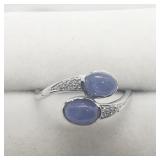 S.Silver Tanzanite  Ring ~Size ADJUSTABLE