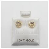 10K  Citrine 2In1(0.3ct) Earrings