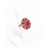 .925 Silver Zircon Ring Sz 7