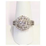 .925 Silver 3ctw Zircon Sz9