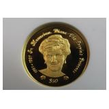 1997 Sierra Leone Gold $50 Diana PF69DCAM