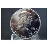 1963 Franklin Silver Proof Half Dollar Excellent