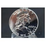 1962 Franklin Silver Proof Half Dollar High Grade