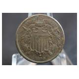 1866 2 Cent Piece Solid Condition