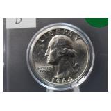 1964-D Uncirculated Washington Silver Quarter