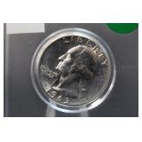 1963 Uncirculated Washington Silver Quarter