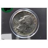 1964 Uncirculated Washington Silver Quarter