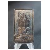 1oz .999 Pure Silver Bar Toned