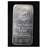 Vintage 10oz ENGELHARD .999 Pure Silver Bar