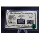 1 Gram .999 Pure Platinum Bar Certified