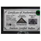 5 Grain Certified Pure .999 Platinum Bar