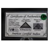 5 Grain Certified Pure .999 Platinum Bar