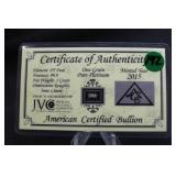 1 Grain Fractional .999 Pure Platinum Bar
